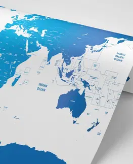 Samolepící tapety Samolepící tapeta mapa světa s jednotlivými státy