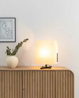 Designové stolní lampy FARO LUANG M stolní lampa, černá/béžová