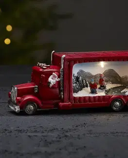 Vánoční vnitřní dekorace STAR TRADING Merryville - LED světlo truck Santa Claus