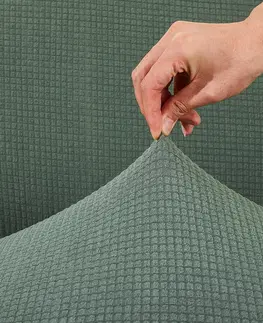 Přehozy 4Home Napínací potah na sedačku Magic clean zelená, 190 - 230 cm