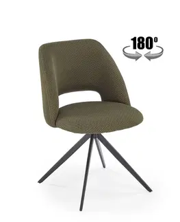 Židle Otočné jídelní křeslo K546 Halmar Zelená
