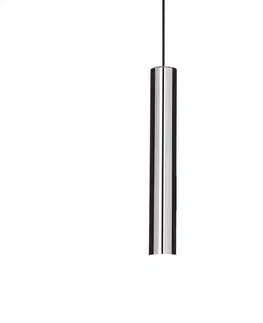 Moderní závěsná svítidla Závěsné svítidlo Ideal Lux Look SP1 Small argento 141800 malé stříbrné