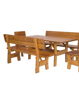 Jídelní stoly Zahradní stůl DIESH, masiv smrk/dub