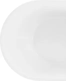 Sifony k pračkám MEXEN Flavia vana volně stojící 150x75 cm, bílá s bílá, černý sifon 54031507500-B