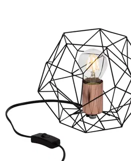 Stolní lampy Brilliant Stolní lampa Synergy se stínidlem ve tvaru klece