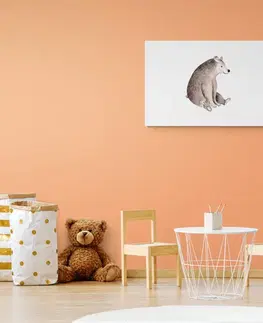 Dětské obrazy Obraz medvídek v jemných barvách