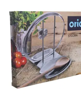 Odkapávače nádobí Orion Stojan na vařečku+poklici nerez 