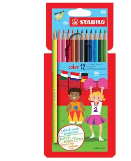 Hračky STABILO - rnBarevné tužky, šest-hranné, STABILO, 12 různých barev