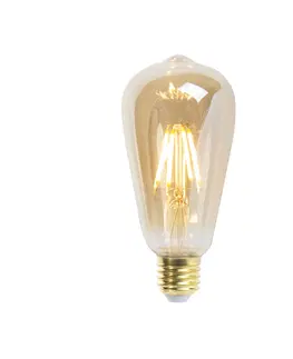 Zarovky E27 stmívatelná LED žárovka ST64 goldline 5W 380 lm 2200K