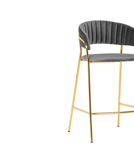 Designové barové stoličky ArtKing Barová židle MARGO 65 Barva: Šedá
