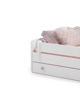 Postele ArtAdrk Dětská postel EMKA | bílá/růžová