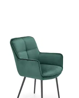 Židle HALMAR Jídelní židle K463 tmavě zelená