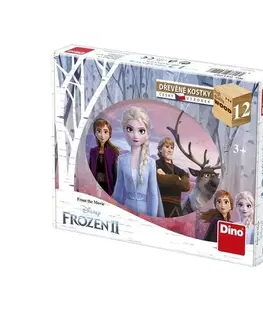 Hračky DINOTOYS - Dřevěné kostky Frozen II 12 ks