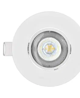 Bodovky do podhledu na 230V EMOS LED bodové svítidlo Exclusive bílé 5W teplá bílá 1540115510
