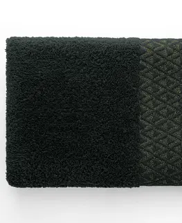 Ručníky Bavlněný ručník DecoKing Andrea černý, velikost 70x140