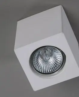 Stropní svítidla Lindby Sádrový downlight Anelie žárovka GU10, výška 11 cm