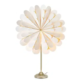 Vánoční světelná hvězda Markslöjd Dekorační hvězda Marigold stolní lampa, bílá/mosaz