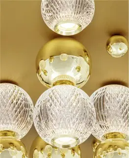 Designová stropní svítidla NOVA LUCE stropní svítidlo BRILLE zlatý hliník a sklo LED 86W 230V 3200K IP20 stmívatelné 9695700