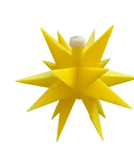 Vánoční světelná hvězda Deco Trend LED hvězda vnitřní použití 18cípá, Ø 12 cm žlutá