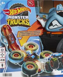 Hračky - RC modely MATTEL - Hot Wheelittle Smoby RC monster trucks transformující se rhinomite 1:12