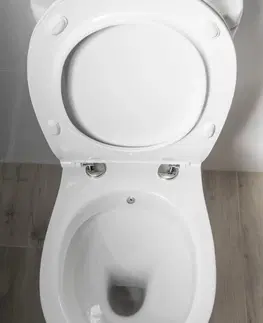 Záchody SAPHO KAIRO CLEANWASH WC kombi s bidet. sprškou, zadní odpad, bílá PC106