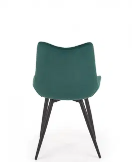 Židle HALMAR Designová židle Minna tmavě zelená