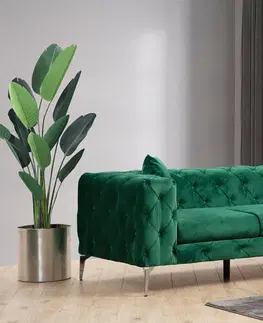 Pohovky a gauče Trojmístná pohovka COMO zelená