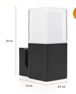 Venkovní nástěnná svítidla Smartwares Venkovní nástěnné svítidlo LED OOL-50015, distribuce směrem nahoru