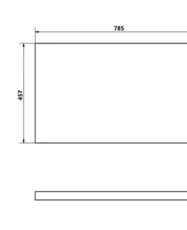 Koupelnový nábytek AQUALINE ALTAIR deska pod umyvadlo 78,5x45,7 cm, dub emporio AI880