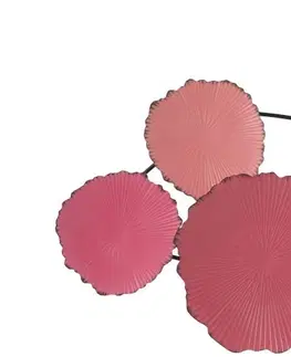 Obrazy Růžová nástěnná dekorace vlnkovaná kola Ripples - 66*6*46 cm J-Line by Jolipa 90616