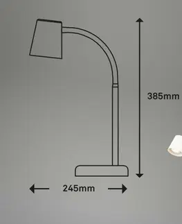 Stolní lampy do kanceláře BRILONER Stolní lampa, 38,5 cm, 1x GU10, max. 9W, bílé BRILO 7476016