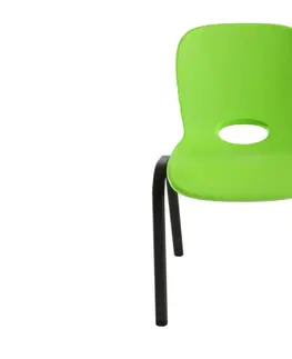 Zahradní stolky Dětská židle HDPE Dekorhome Zelená