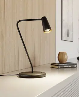 Stolní lampy kancelářské Lucande Lucande Angelina stolní lampa, černo-zlatá