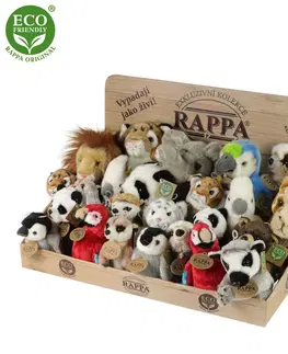Hračky RAPPA - Displej exkluzivní plyš exotická zvířata ECO-FRIENDLY