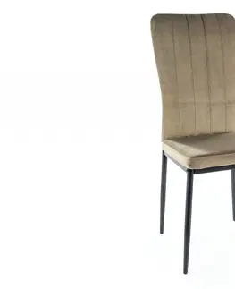 Jídelní sety Jídelní židle VIGO VELVET Signal Světle šedá