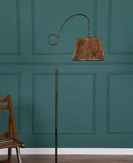 Lampy a lampičky Stojací lampa CARDONE černá růžová zlatá