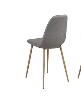 Židle Dkton Designová jídelní židle Alphonsus světlešedá