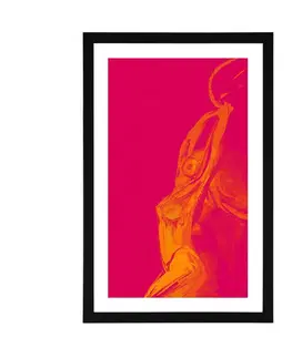 Ženy Plakát s paspartou zářivá silueta ženy