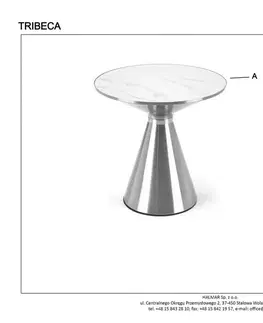 Barové stolky Halmar Konferenční stolek TRIBECO Barva: Bílá