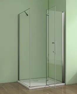 Sprchové vaničky H K Čtvercový sprchový kout MELODY B8  100x100 cm se zalamovacími dveřmi včetně sprchové vaničky z litého mramoru SE-MELODYB8100100/THOR-100SQ