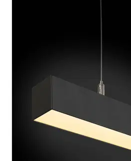LED lustry a závěsná svítidla SLV BIG WHITE Q-LINE DALI SINGLE LED závěsné svítidlo, stmívatelné, 1 500 mm, černé 1001309