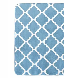 Koberce a koberečky Tutumi Plyšový koberec Clover Baroc modrý, velikost 140x200