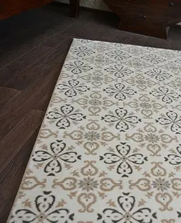 Koberce a koberečky Dywany Lusczow Kusový koberec ARGENT - W4949 květiny krémový, velikost 160x220