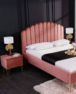 Designové postele LuxD Designová postel Palmira 140 x 200 cm starorůžová