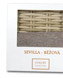 Vzorky luxusních setů z umělého ratanu DEOKORK Vzorky sestavy Sevilla béžová