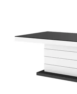 Konferenční stolky Konferenční stolek MATERA LUX MAT Černo/bílá