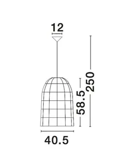 Designová závěsná svítidla NOVA LUCE závěsné svítidlo AURORA přírodní bambus černý kabel E27 1x12W bez žárovky 9586681