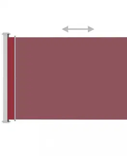 Markýzy Zatahovací boční markýza 220x500 cm Dekorhome Červená