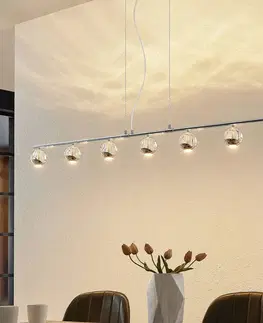 Závěsná světla Lucande Lucande Kilio LED závěsné světlo, 7 zdrojů, chrom