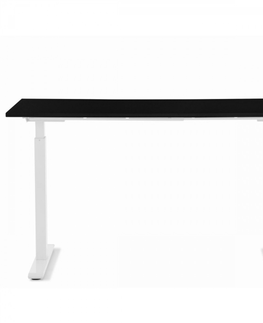 Výškově nastavitelné psací stoly KARE Design Pracovní stůl Office Smart - bílý, černý, 140x60